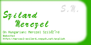 szilard merczel business card